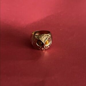 14K gold plated Napier Owl Ring.